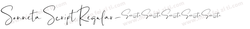 Sonneta Script Regular字体转换